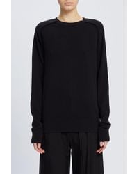 Ann Demeulemeester - Ulu Crew Neck Sweater With Cut Out Armhole Detail - Lyst