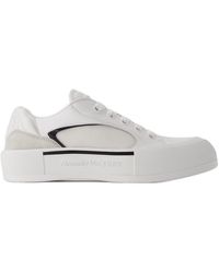 McQueen - Sneakers surdimensionnés Alexander MC Queen Leather White / Black - Lyst