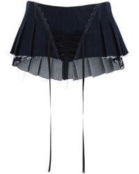 Dilara Findikoglu - Micro gonna plissettata stile corsetto - Lyst