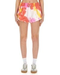 MSGM - Cotton Tie-Dye Shorts - Lyst