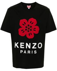 KENZO - T-Shirt Met Bloemenprint - Lyst