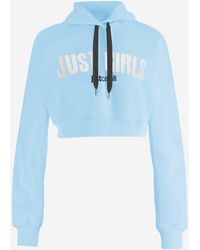 Just Cavalli - Cropped Cotton Sweatshirt - Lyst