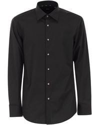 BOSS - Chemise Slim Fit en popeline de coton stretch facile à repasser - Lyst