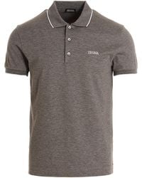 ZEGNA - Logo Stickhemd Polo -Hemd - Lyst