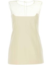 KHAITE - Ivory Cotton Blend Top - Lyst