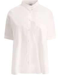 Aspesi - Shirt With Mandarin Collar - Lyst