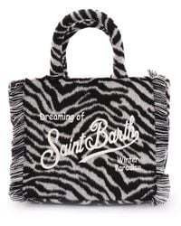 MC2 Saint Barth - Zebra Felt Mini Tote Bag - Lyst