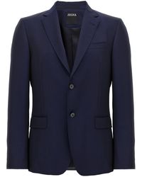 ZEGNA - Blazer Met Enkele Borsten - Lyst