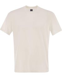 Fedeli - Stretch Linnen T -shirt Met Korte Mouwen - Lyst