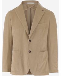 Tagliatore - Single Breasted Jacke in Stretch -Baumwoll -Samt - Lyst