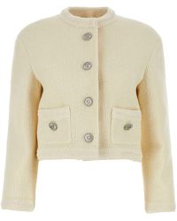 Gucci - Ivory Wool Blend Blazer - Lyst