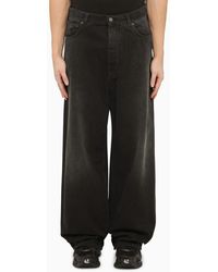 Balenciaga - Denim Baggy Pants With Size Stickers - Lyst