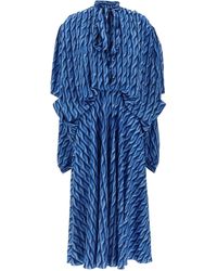 Balenciaga - Jurk Met Dubbele Mouwen - Lyst