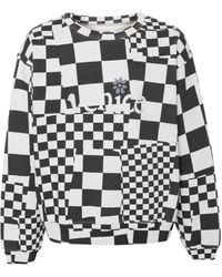 ERL - Logo-Print Checked Sweatshirt - Lyst