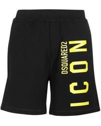 DSquared² - Katoenen Logo Shorts - Lyst