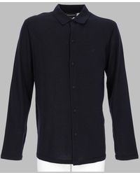 Emporio Armani - Long Sleeve Knit Polo Shirt - Lyst