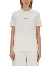 Jil Sander - Cotton Crew Neck T-Shirt - Lyst
