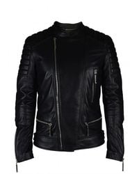 Philipp Plein - Quilted Leather Biker Jacket - Lyst