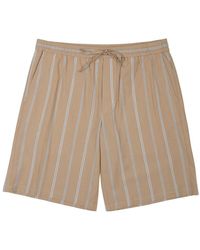 Paolo Pecora - Striped Drawstring Shorts - Lyst