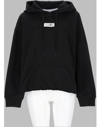 MM6 by Maison Margiela - Felpa Con Patch Logo - Lyst