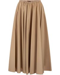 Fabiana Filippi - Midirock aus Baumwolle mit elastischem Bund und fließender Silhouette - Lyst