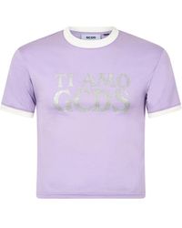 Gcds - Boxy T -Shirt mit Glitzer Ti Amo - Lyst