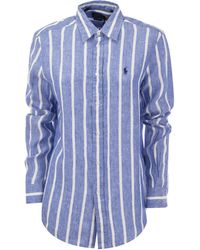 Polo Ralph Lauren - Relaxed-Fit Linen Striped Shirt - Lyst