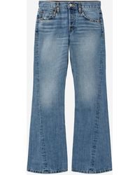 RE/DONE - Twisted Mid Rise Bootcut Cotton Jeans - Lyst