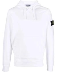 Stone Island - Cotton Logo Hoodie - Lyst