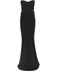 ROTATE BIRGER CHRISTENSEN - 'Satin Corset Maxi' Dress - Lyst