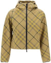 Burberry - "Cropped Check Jacke" - Lyst