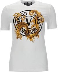 Versace Jeans Couture - T Shirt Con Stampa Logo - Lyst