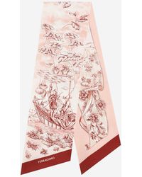 Ferragamo - Silk Bandeau With Voyage Print - Lyst