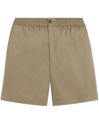 Ami Paris - Grüne Shorts Aus Baumwolle Mit Elastischer Taille - Lyst