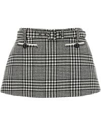 Self-Portrait - Bouclé Wool Skort - Lyst