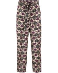 Max Mara - S Pantalon de fluide de soie imprimé Max Mara Timec - Lyst