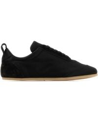 Jil Sander - Satin And Suede Sneakers - Lyst
