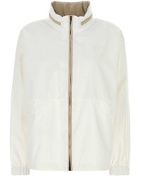 Brunello Cucinelli - White Polyester Blend Raincoat - Lyst