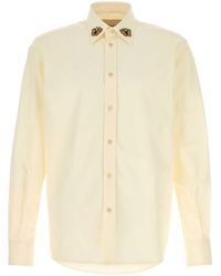Valentino Garavani - Cream Poplin Shirt - Lyst