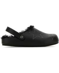 Stella McCartney - Embroidered Eco-Leather Fur-Lined Slides - Lyst