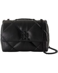 Tory Burch - Kira Diamond Pulver kleiner Cabrio -Tasche e Leder schwarz - Lyst