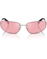 Miu Miu - Sonnenbrille Mua50 S 1 Bc70 J Silber/Rosa verspiegelte Damen - Lyst