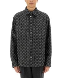 Gucci - Reversible Wool And Denim Gg Shirt - Lyst
