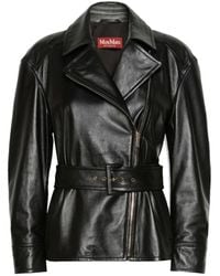 Max Mara - Studio Nappa Leather Giusto Jacket - Lyst