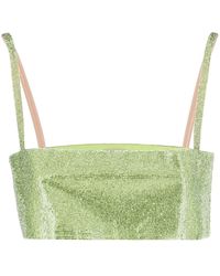 Nue - Top corto con apliques de strass - Lyst