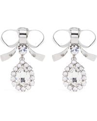 Alessandra Rich - Metal Bow -oorbellen - Lyst