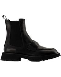 McQueen - Worker Punk Ankle Boots Leather - Lyst