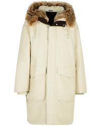 Moose Knuckles - 'Dawson' crema de algodón Blend Parka - Lyst