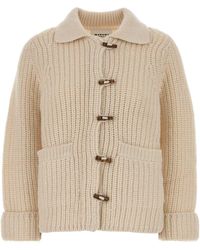 Isabel Marant - Delinda Cream Wool-Blend Cardigan - Lyst