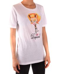 DSquared² - Camiseta Manga Corta Blanco - Lyst